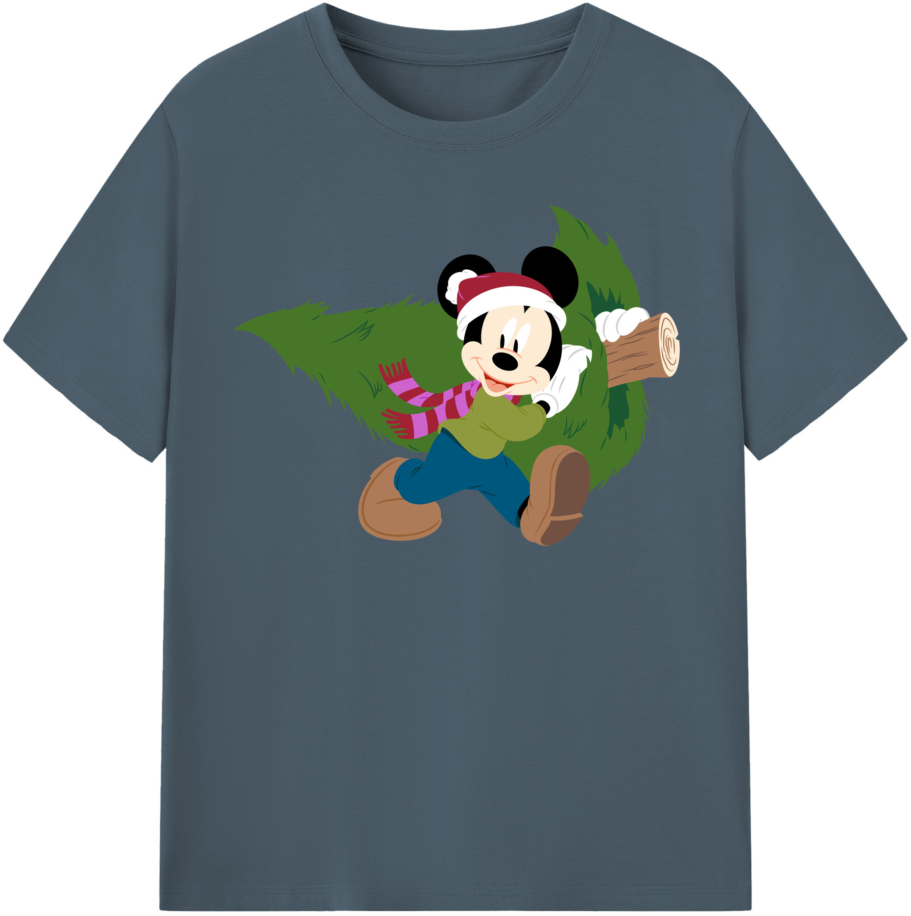 （画像用） ミッキーマウス Mickey Mouse 綿100％半袖Tシャツ（フロントプリント）
